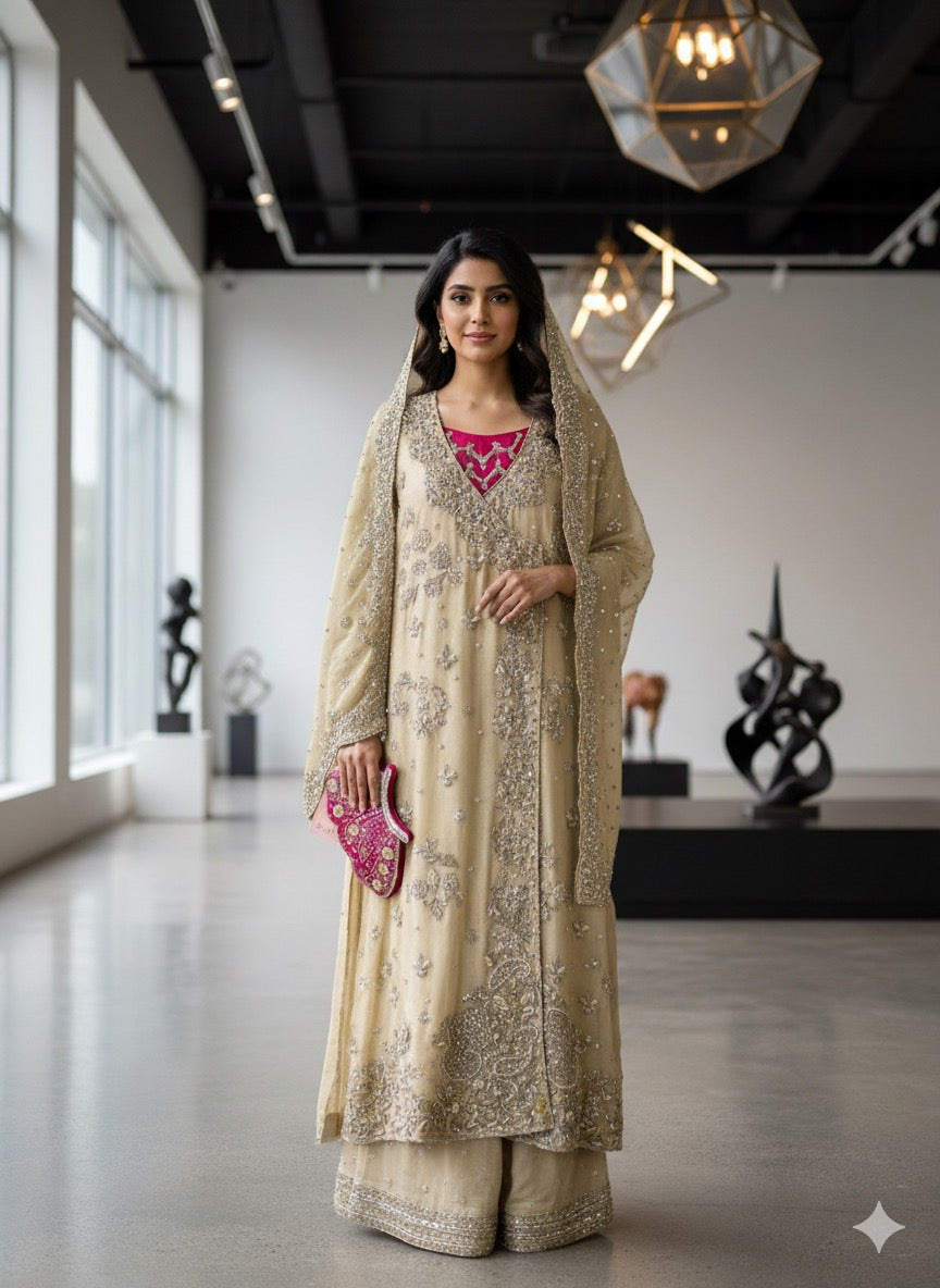 Luxurious Radiance: The Pure Shimmer Silk Ensemble ✨