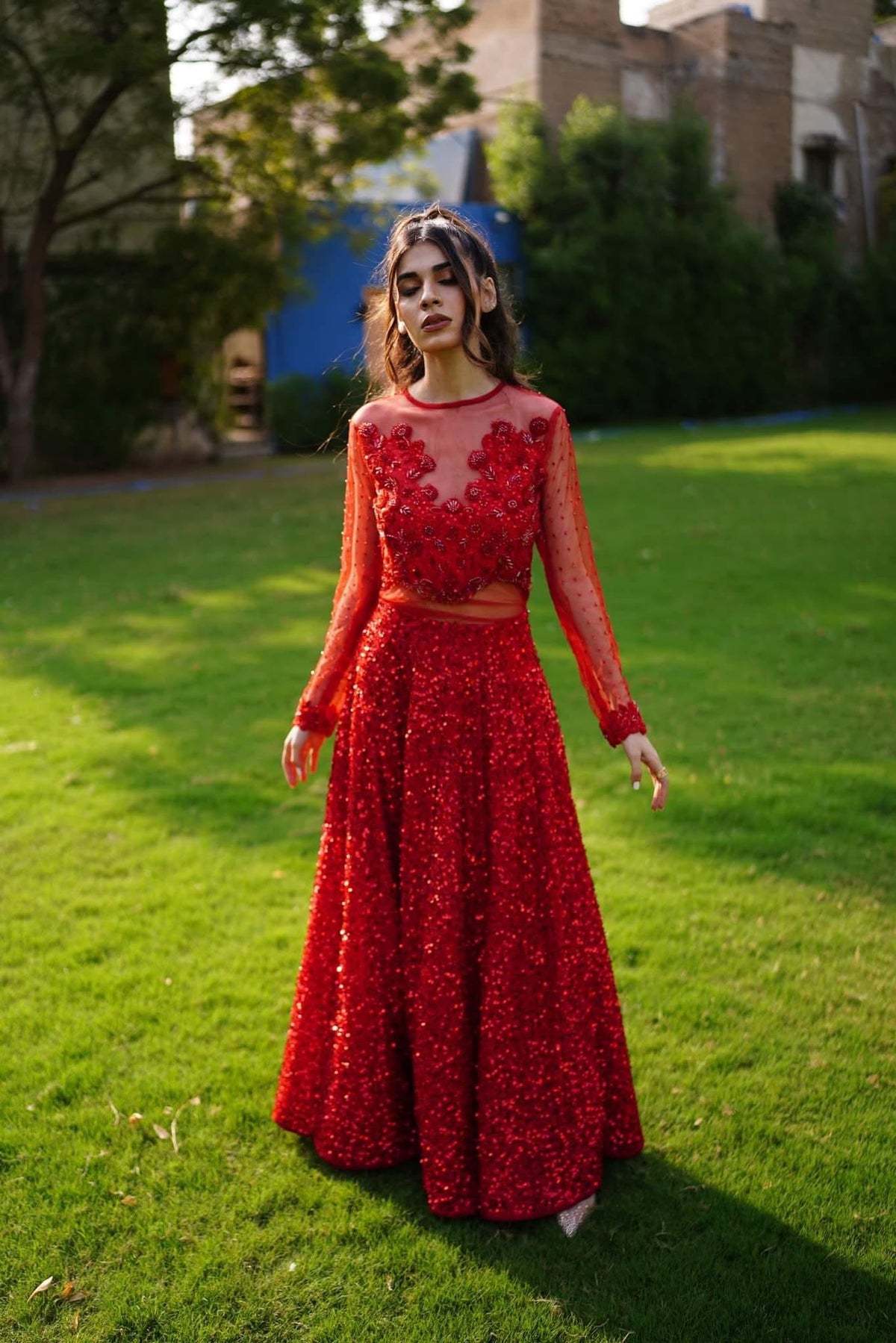 Radiant Ruby Gown
