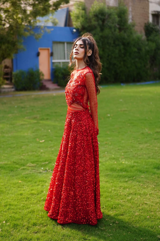 Radiant Ruby Gown