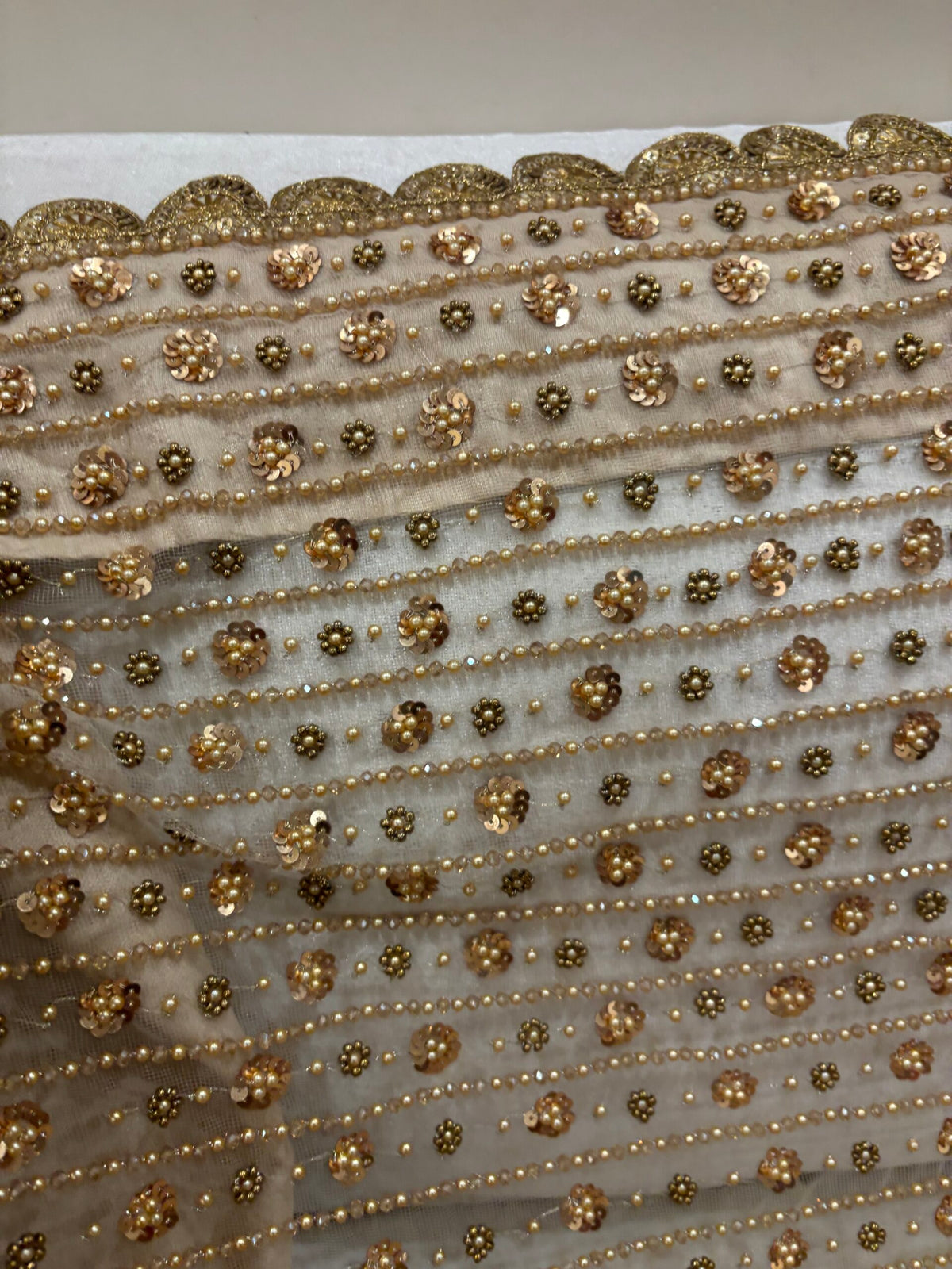 Aura Gold Net Saree