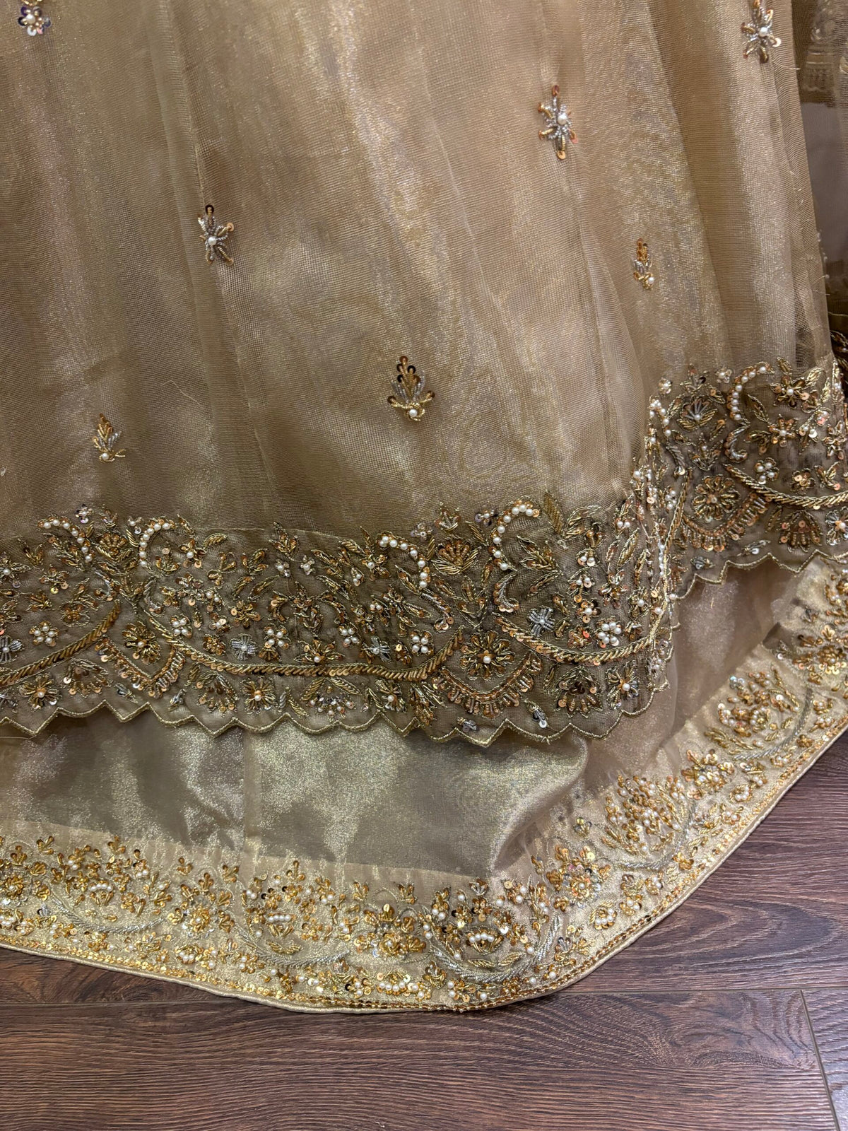 The Charlotte Gown: Exquisite Zari Net Formal